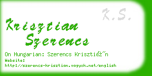 krisztian szerencs business card